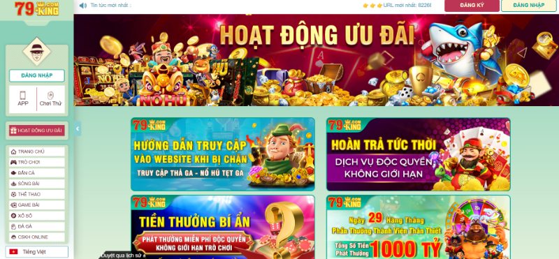 79KING - Nhà cái cá cược đỉnh cao hàng đầu cho bet thủ 2 Ngập Tràn Khuyến Mãi